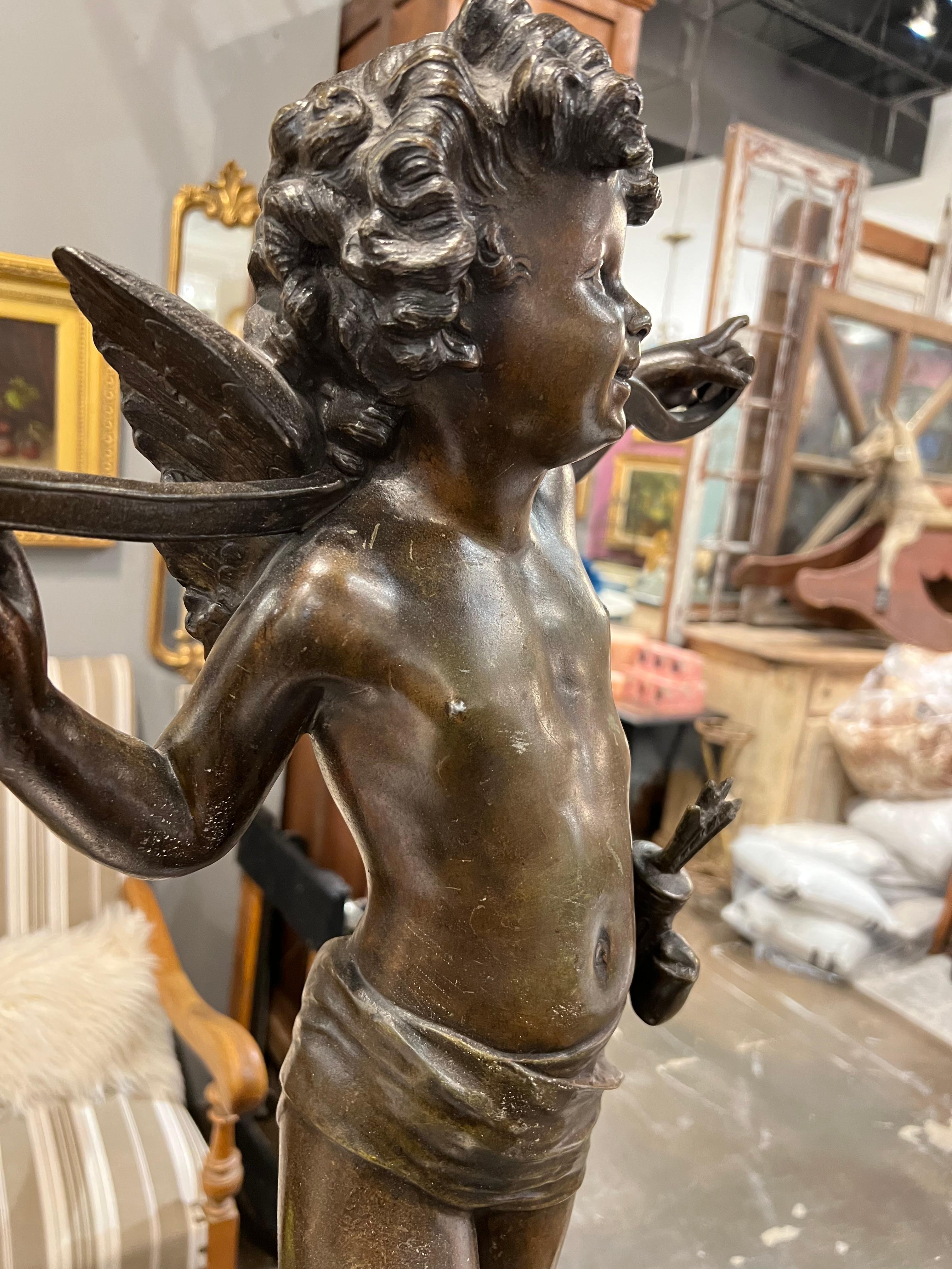 Bronze Color Metal Statue of Cupid 6