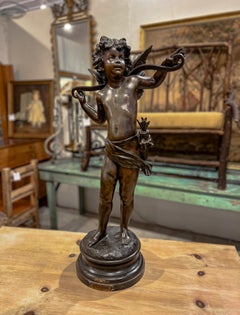 Bronze Color Metal Statue of Cupid