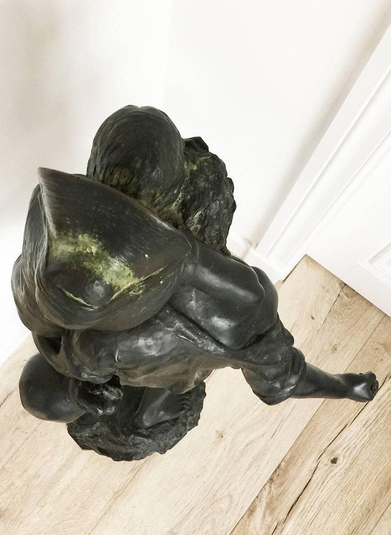 Large Bronze Statue of the Italian Sculpture Artist Ettore Ximines