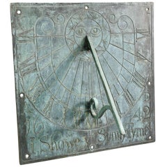 Antique Large Bronze Sundial