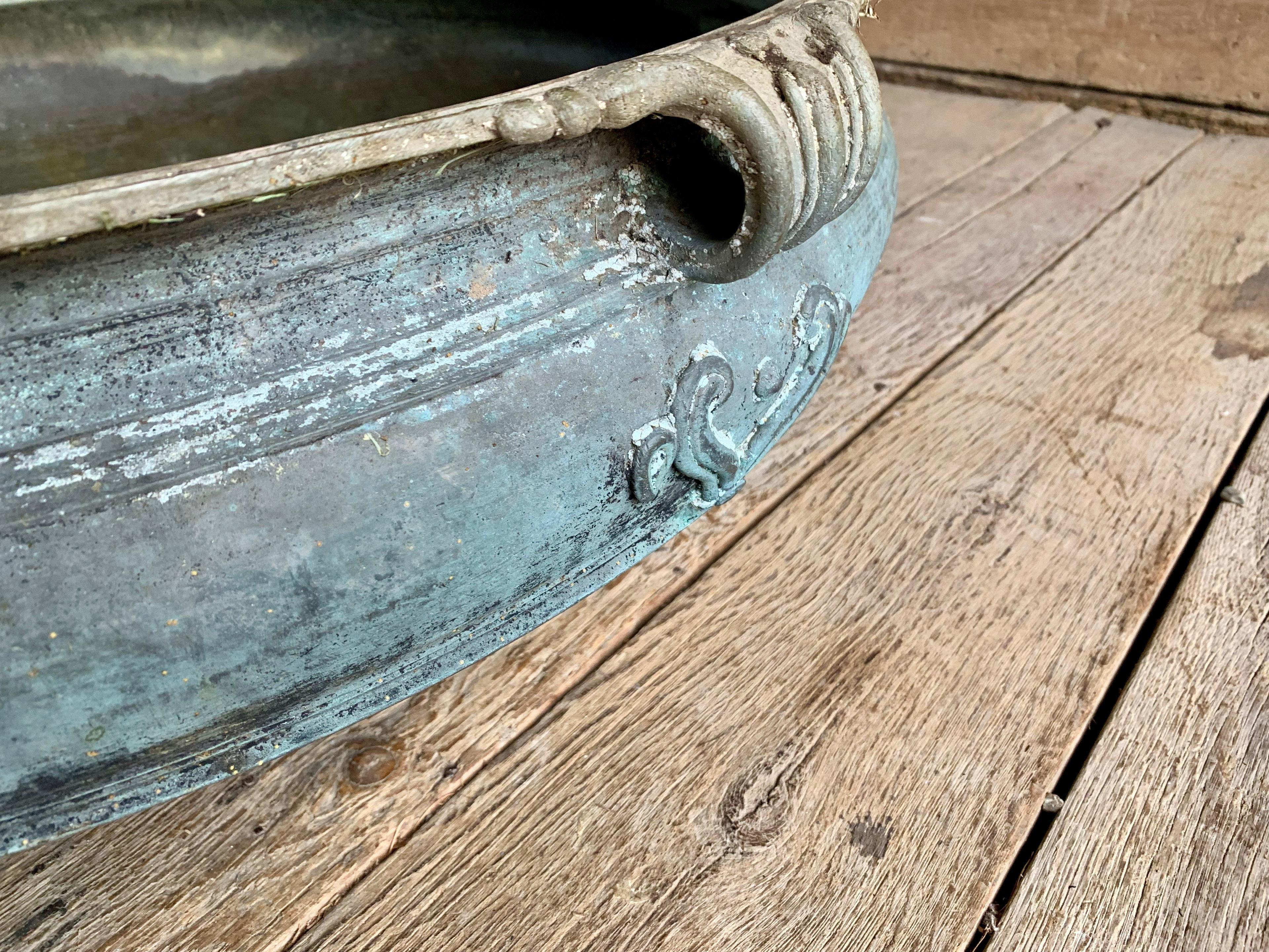 19th Century Large Bronze Urli Bowl, India