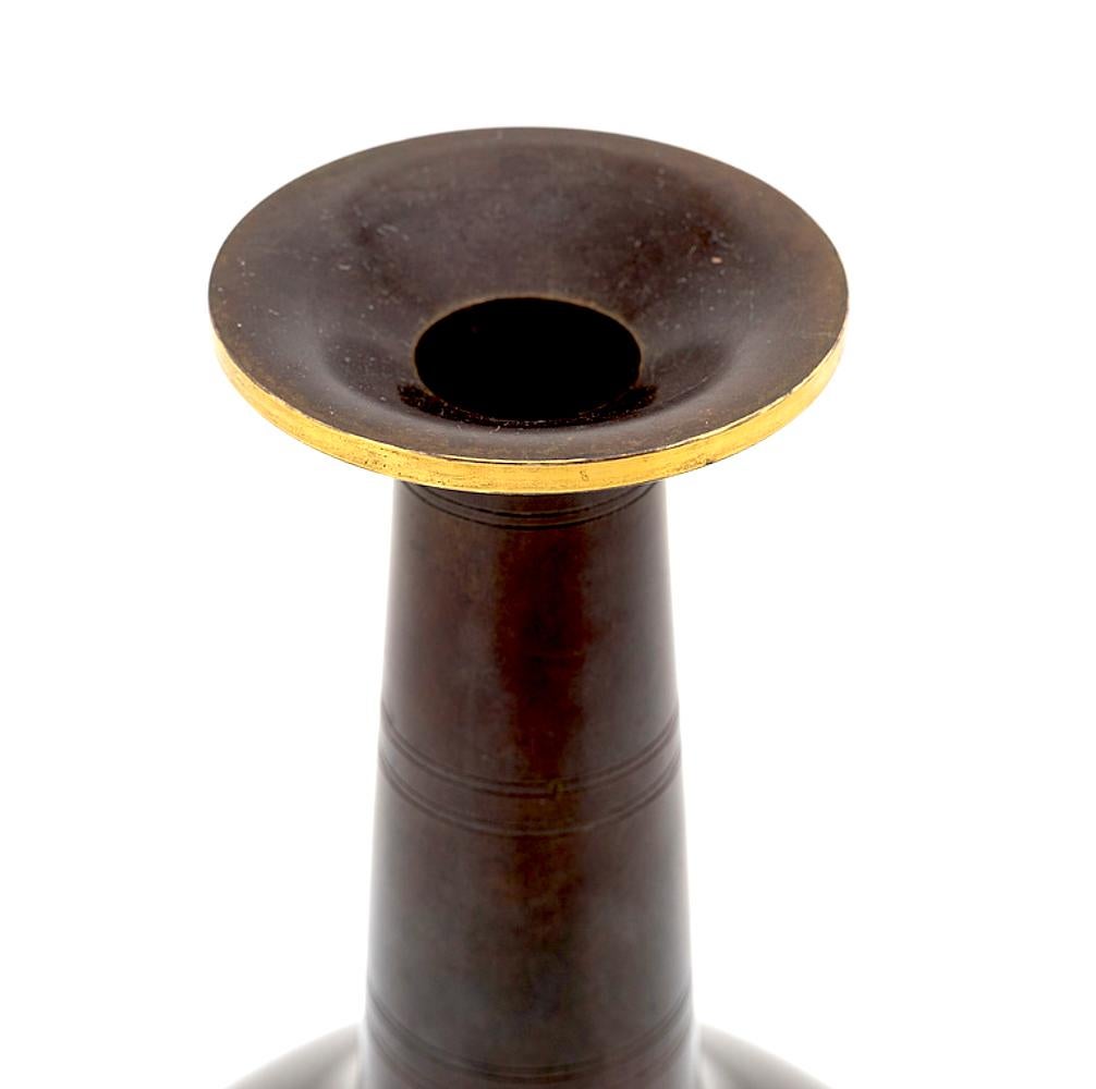 Scandinavian Modern Large Bronze Vase by Just Andersen For Sale