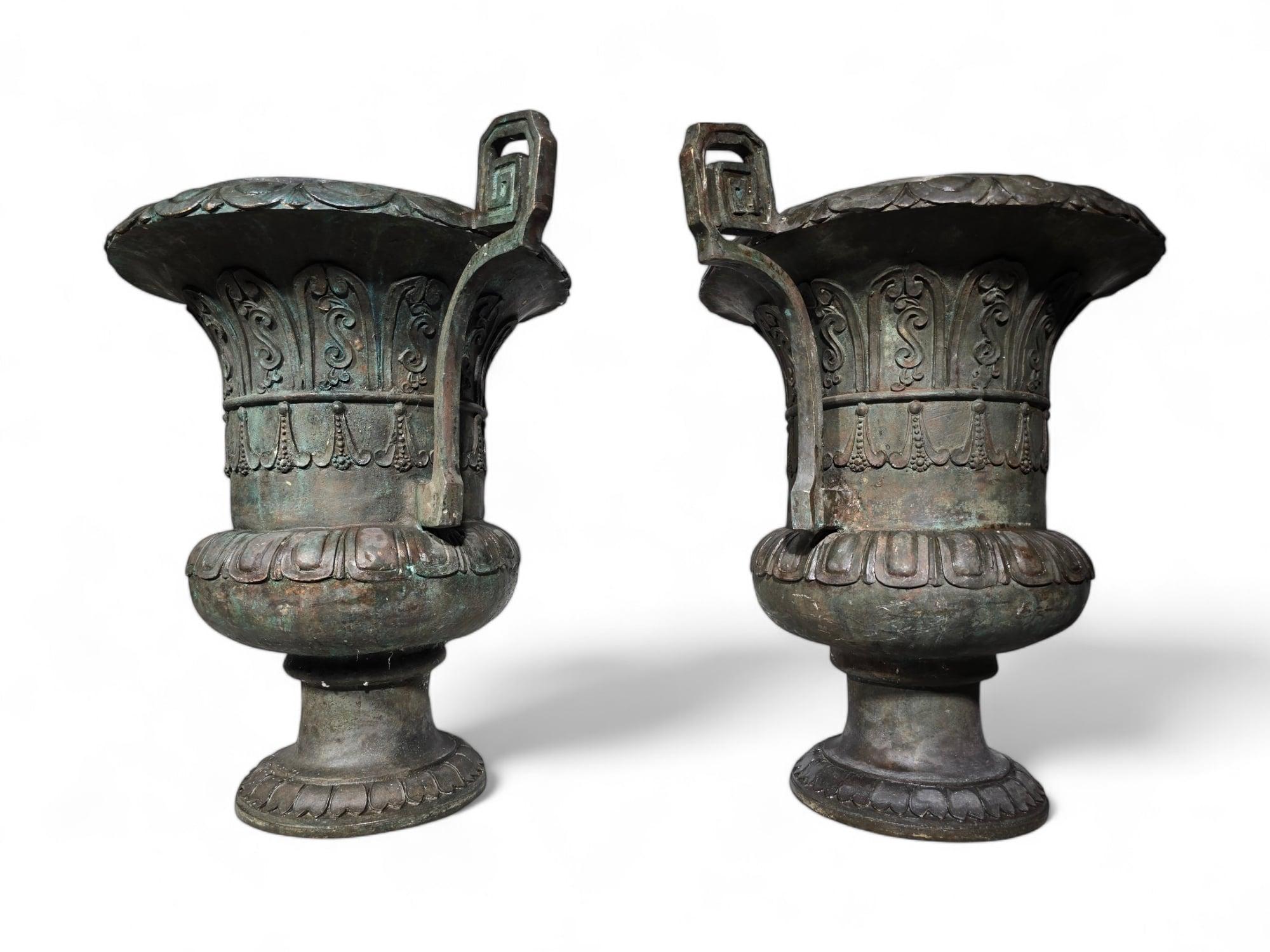 Large Bronze Vases 1950s Made im Bronze Versalles For Sale 7