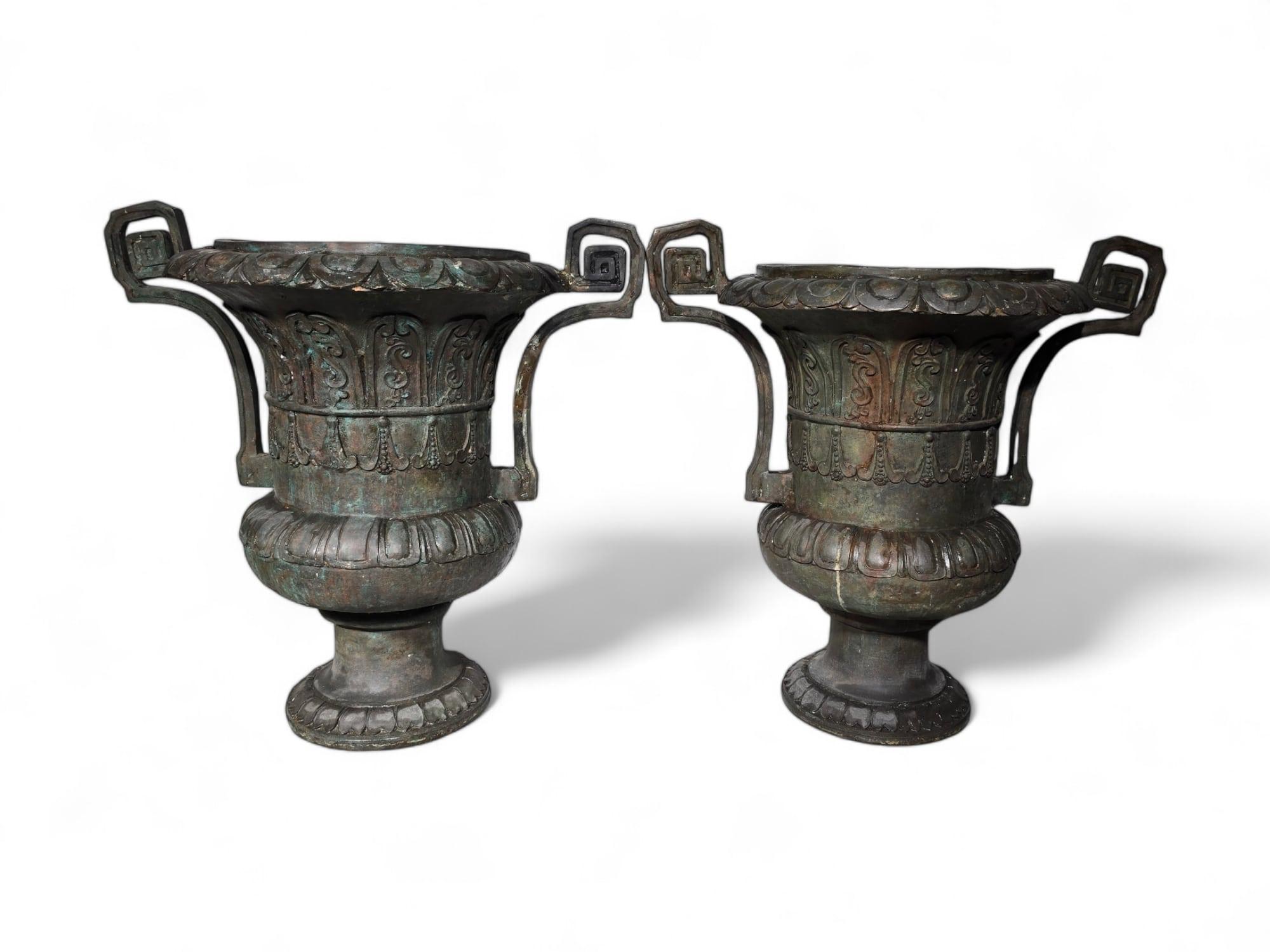 Large Bronze Vases 1950s Made im Bronze Versalles For Sale 1