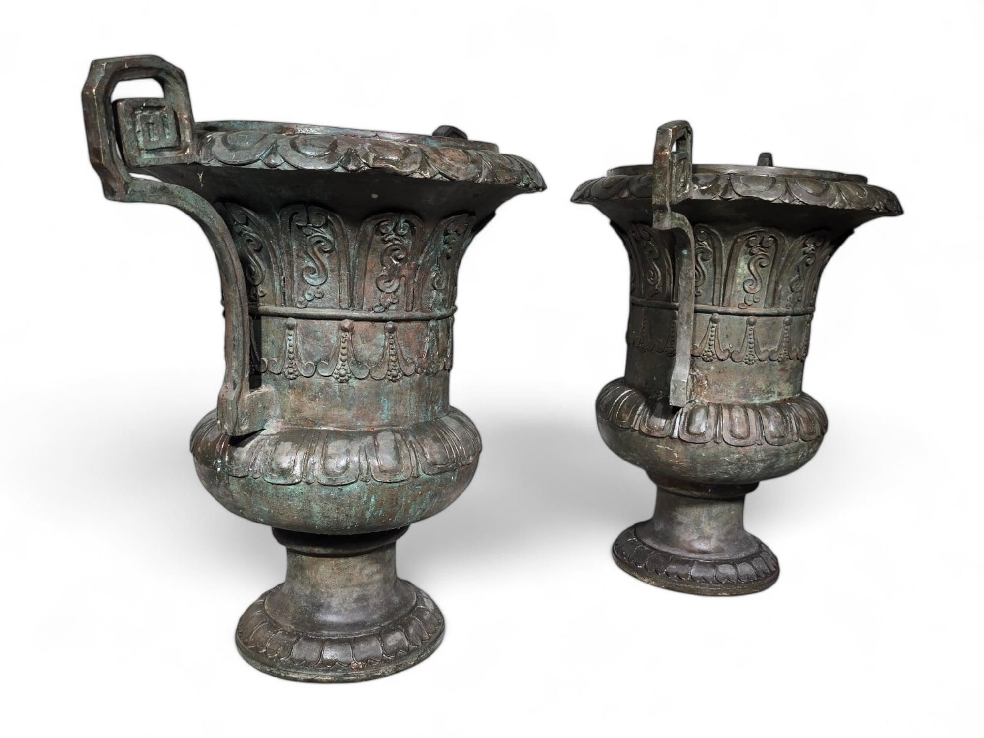Large Bronze Vases 1950s Made im Bronze Versalles For Sale 3