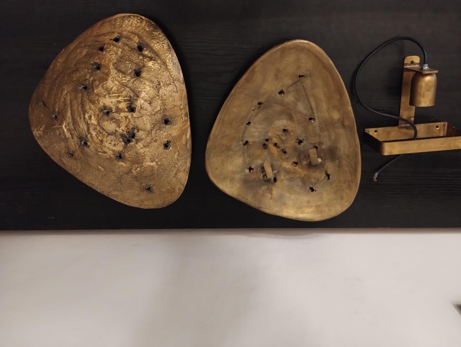 Grandes apliques de bronce, Italia Años 60 en Bueno estado para la venta en Catania, IT