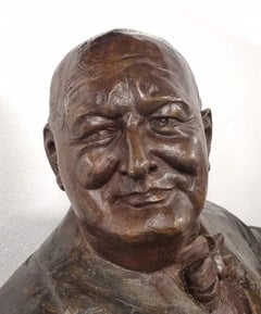 Large Bronze Winston Churchill Statue Seated British PM Casting