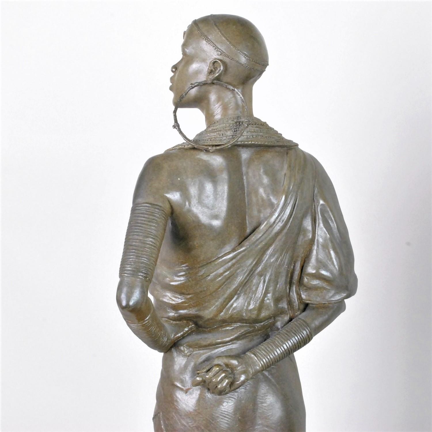 Grande coppia di bronzi Maasai, XX secolo in vendita 9