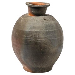 Large Brown and Black 20th Century Stoneware Ceramic Vase by Steen Kepp La Borne