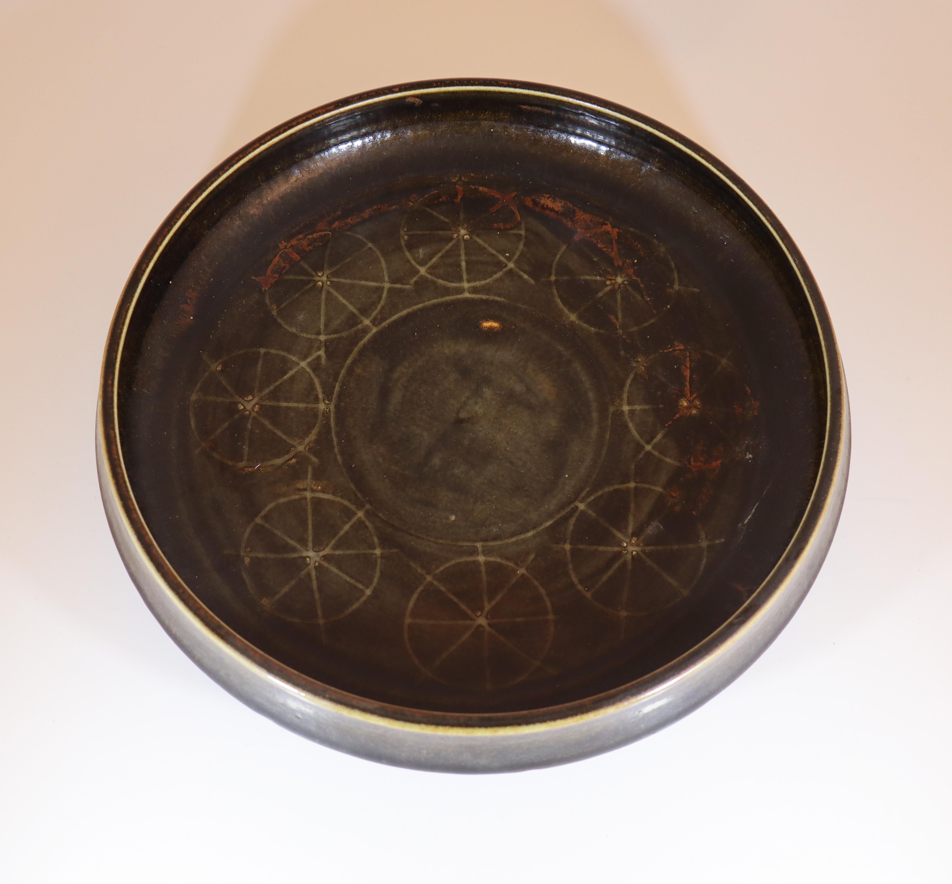 Metà XX secolo Grande ciotola marrone - Carl-Harry Stålhane - Atelier A Rörstrand - Metà del XX secolo in vendita