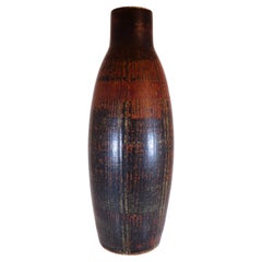 Grand vase en céramique brune - Carl-Harry Stålhane - Rörstrand - Milieu du XXe siècle