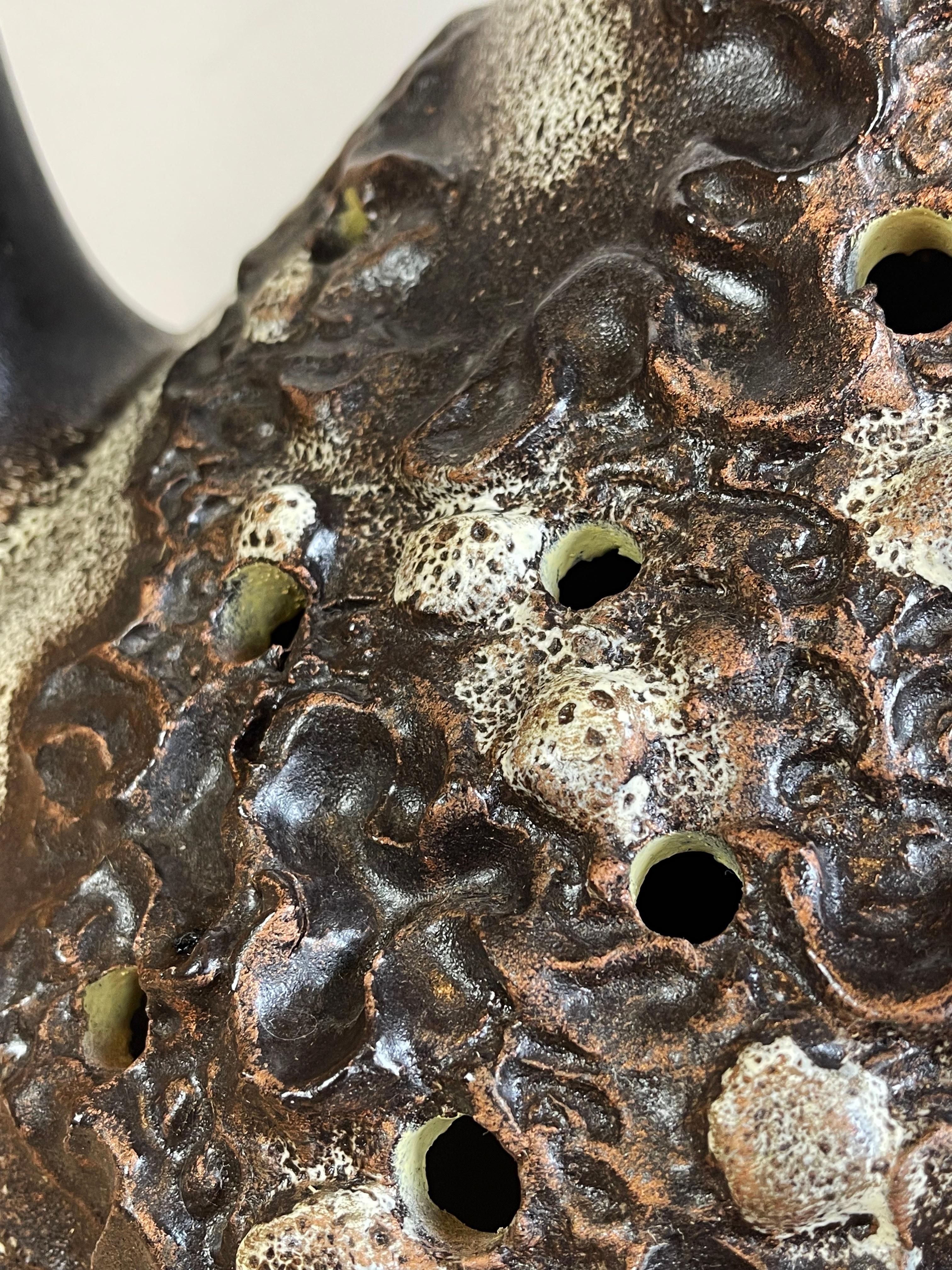 Large Brown Fat Lava Ceramic Floor Lamp by Richard Essig, 1960s, Germany 3