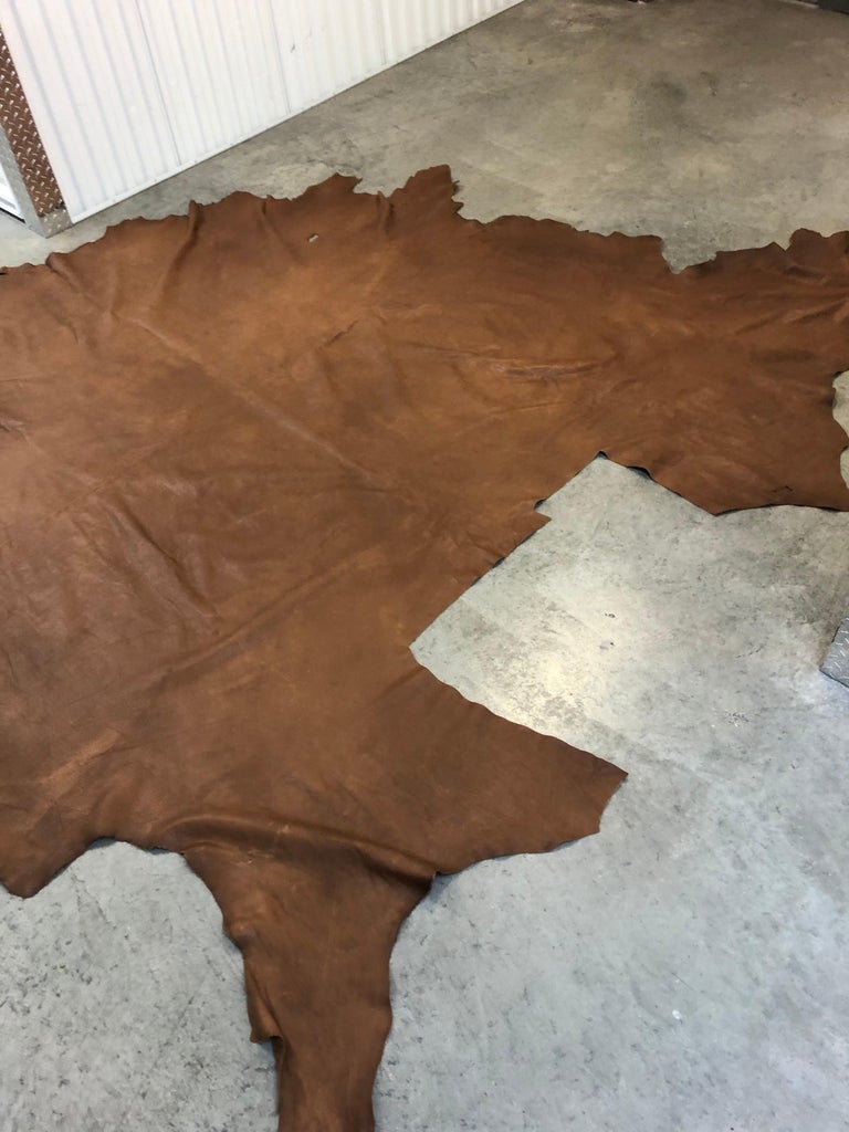 Large Brown Soft Leather Cowhide For Sale at 1stdibs