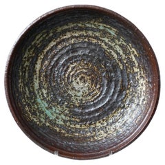 Grand bol en grès Brown par Annikki Hovisaari pour Arabia, Finland, 1960s