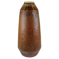 Large Brown Unique Vase - Carl-Harry Stålhane - Rörstrand 1959
