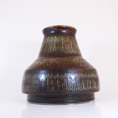 Large, Brown Unique Vase - Carl-Harry Stålhane  - Rörstrand