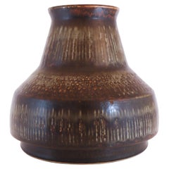 Large, Brown Unique Vase - Carl-Harry Stålhane  - Rörstrand
