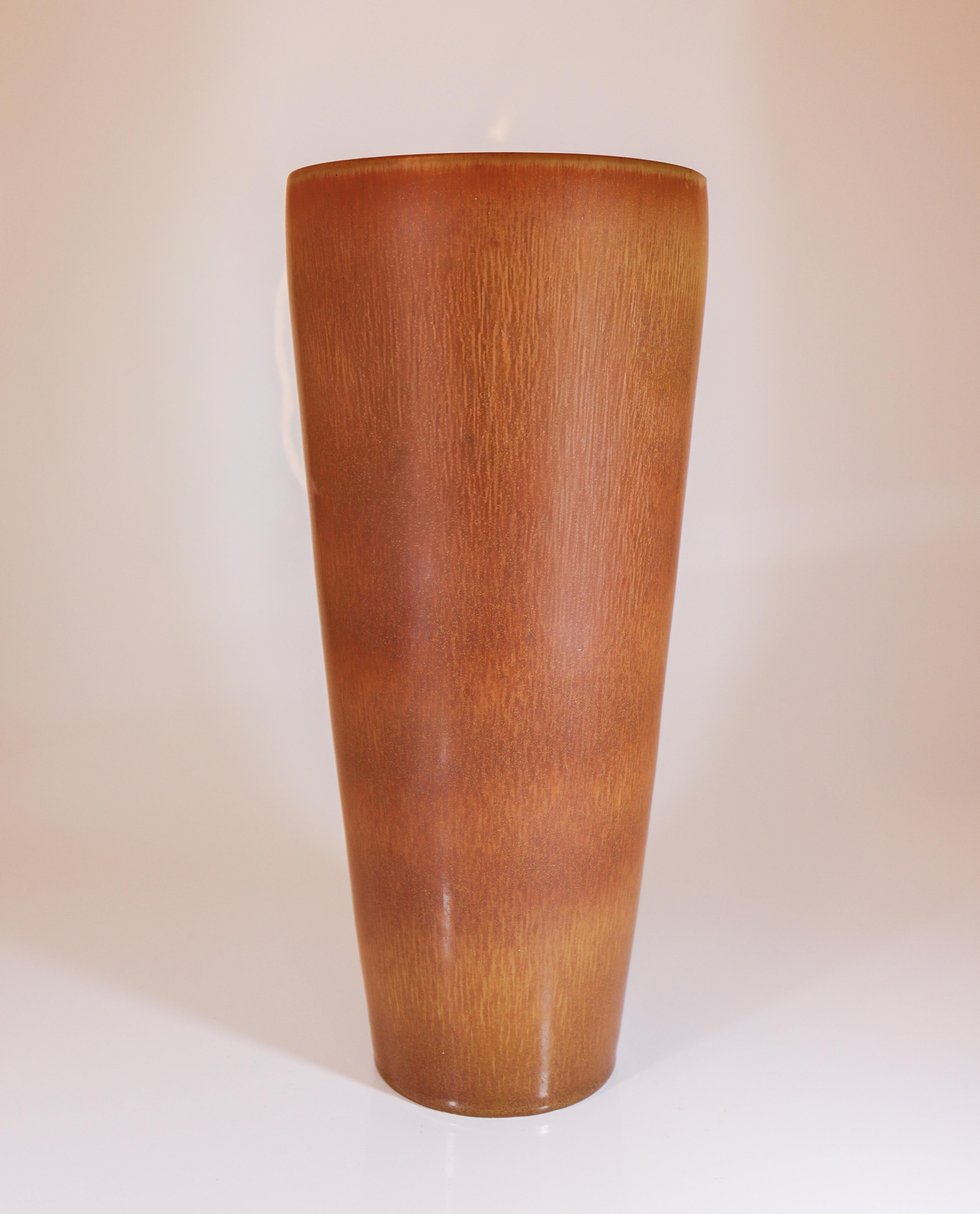 Vaso grande marrone Gunnar Nylund, Rörstrand, Scandinavo del Medio Evo in vendita 2