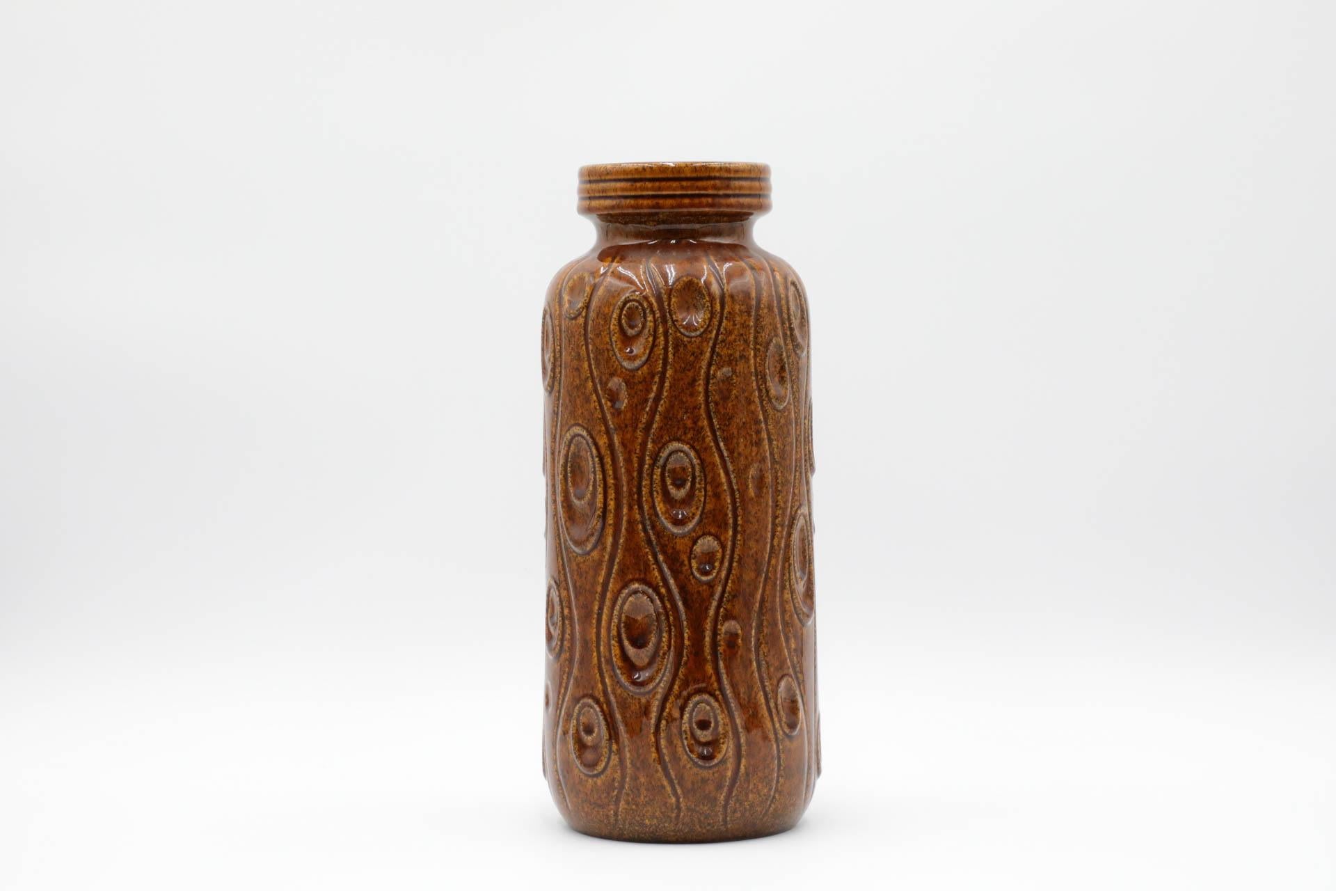 Grande vaso Scheurich Koralle in ceramica marrone della Germania occidentale in vendita 2