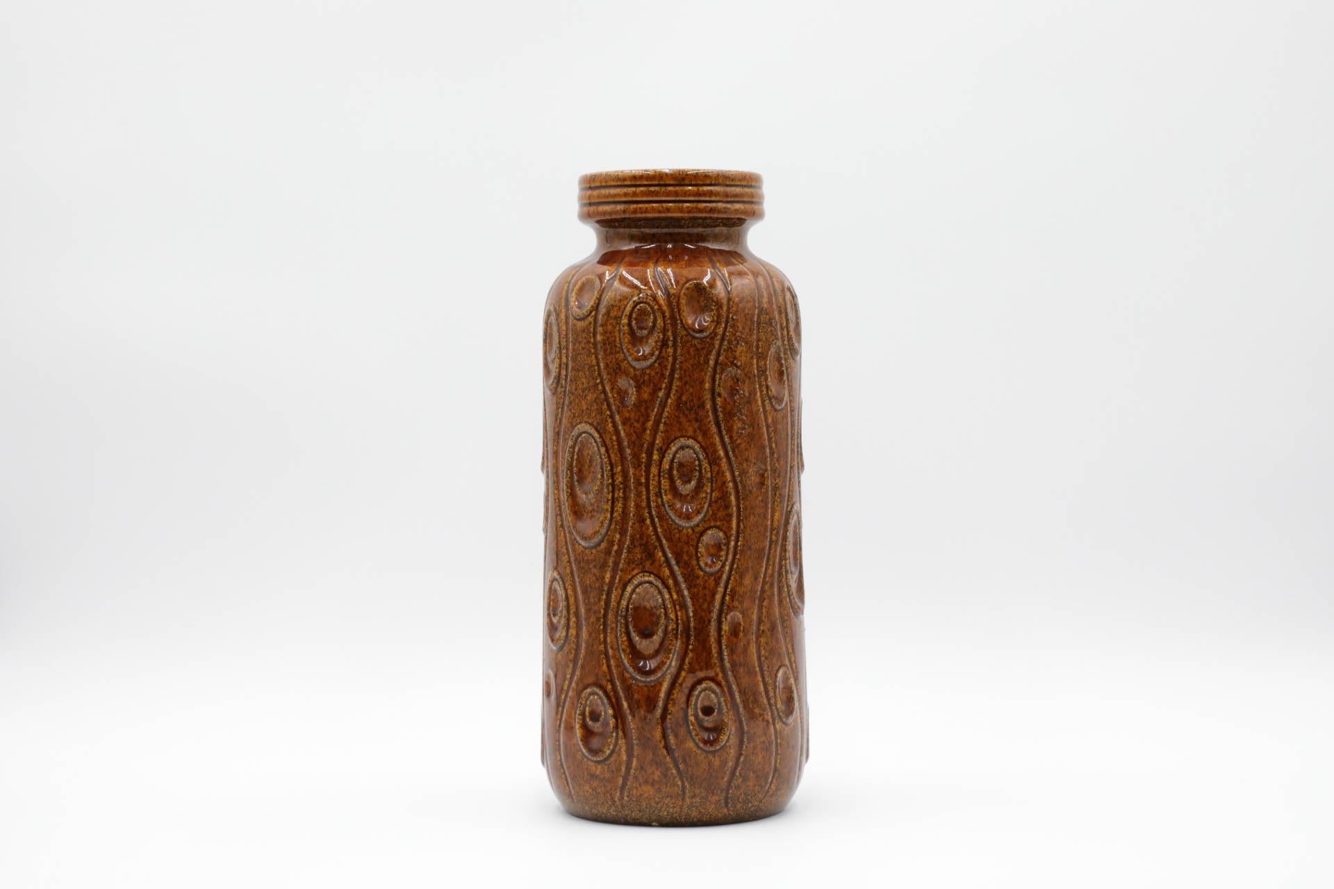 Grande vaso Scheurich Koralle in ceramica marrone della Germania occidentale In condizioni buone in vendita a Los Angeles, CA