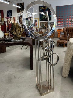 Large Bruce Stillman Steel 1981  Kinetic Sculpture