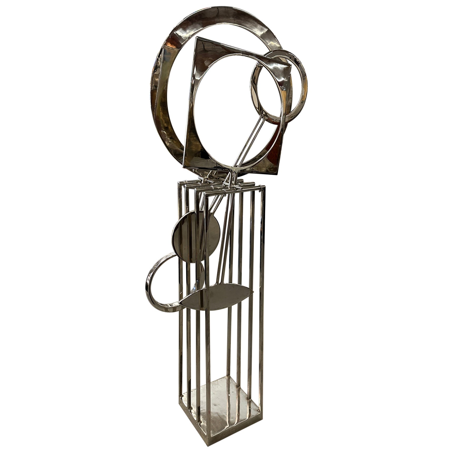 Large Bruce Stillman Steel 1981  Kinetic Sculpture