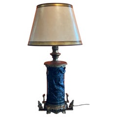 Lampada da tavolo grande "Bruna" in bronzo alla maniera di Napoleone III di Ebanista