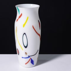 Grand vase MIRO en verre de Bruno Gambone, 13.875 "H, Murano