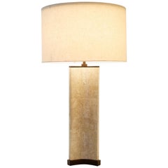 Large Bruno Lamp in Shagreen and Bronze by Elan Atelier