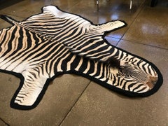 Large Brurchel Zebra Skin Rug Felted