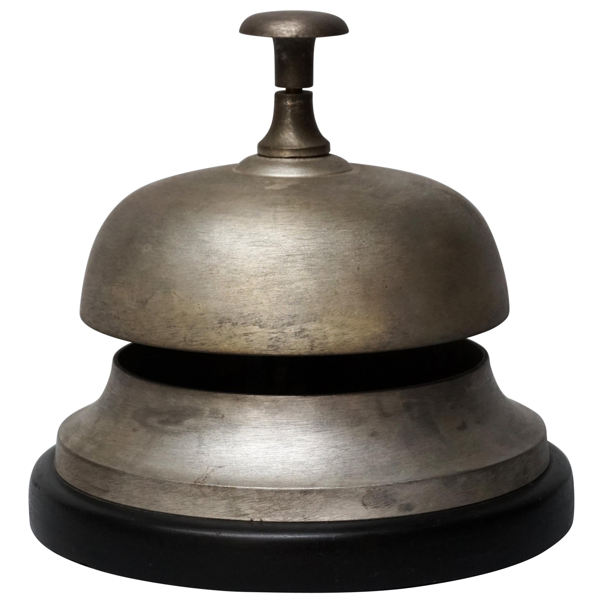 Large Brushed Brass Amsterdam Hotel Counter Bell