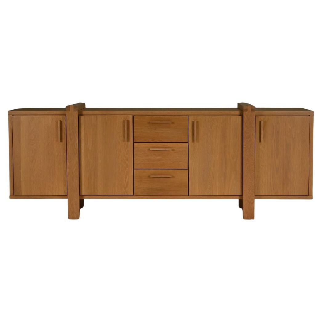 Large brustalist oak sideboard, Belgium. For Sale
