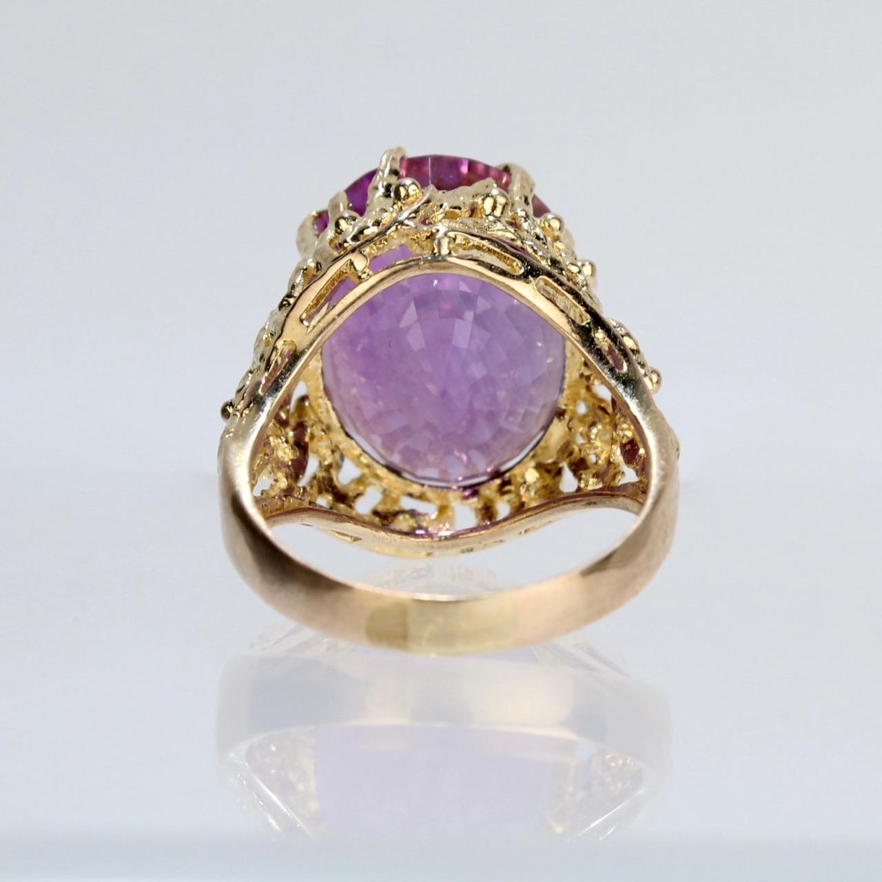 14 karat gold amethyst rings