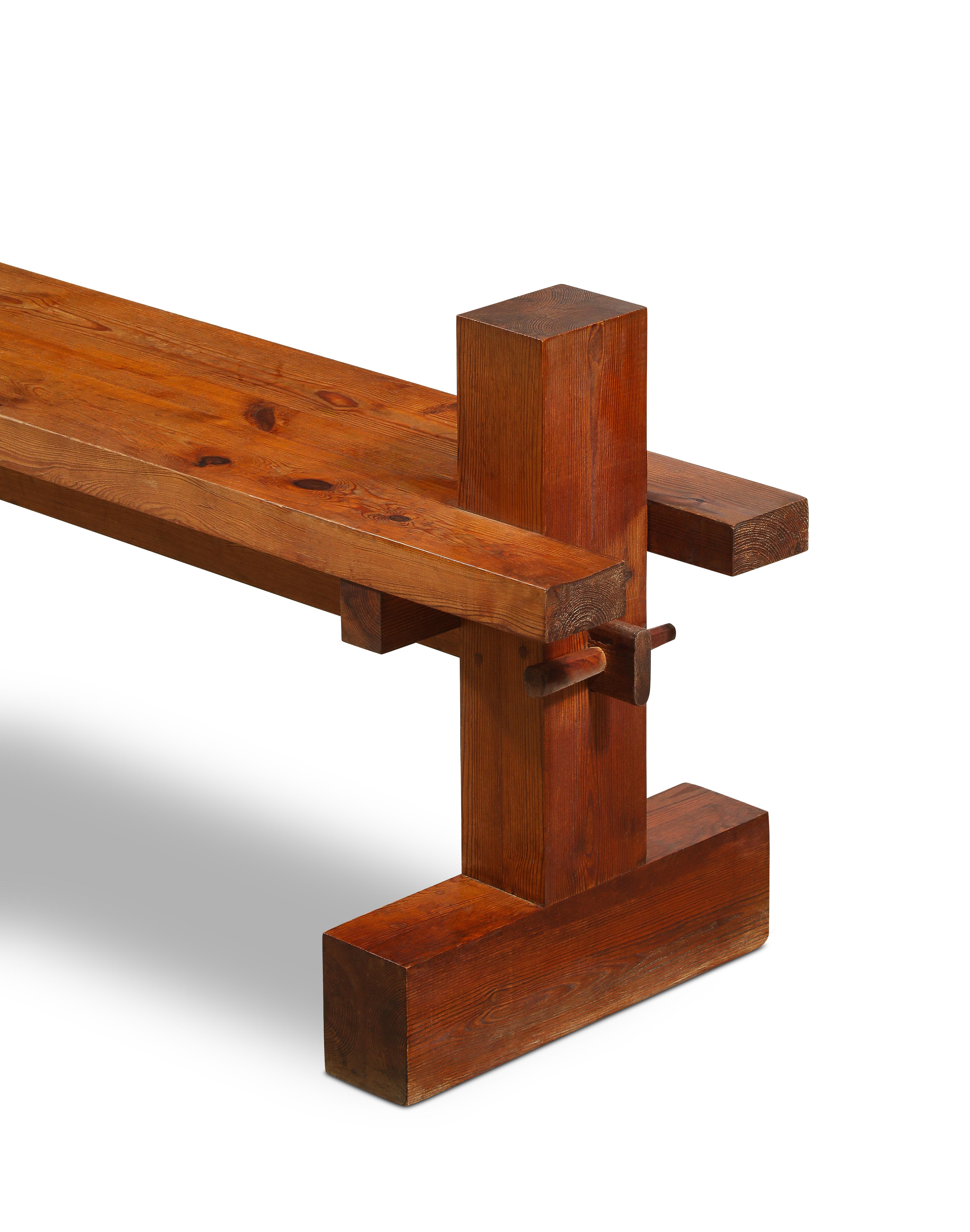 Große brutalistische Bänke, Frankreich 1960er Jahre im Angebot 8