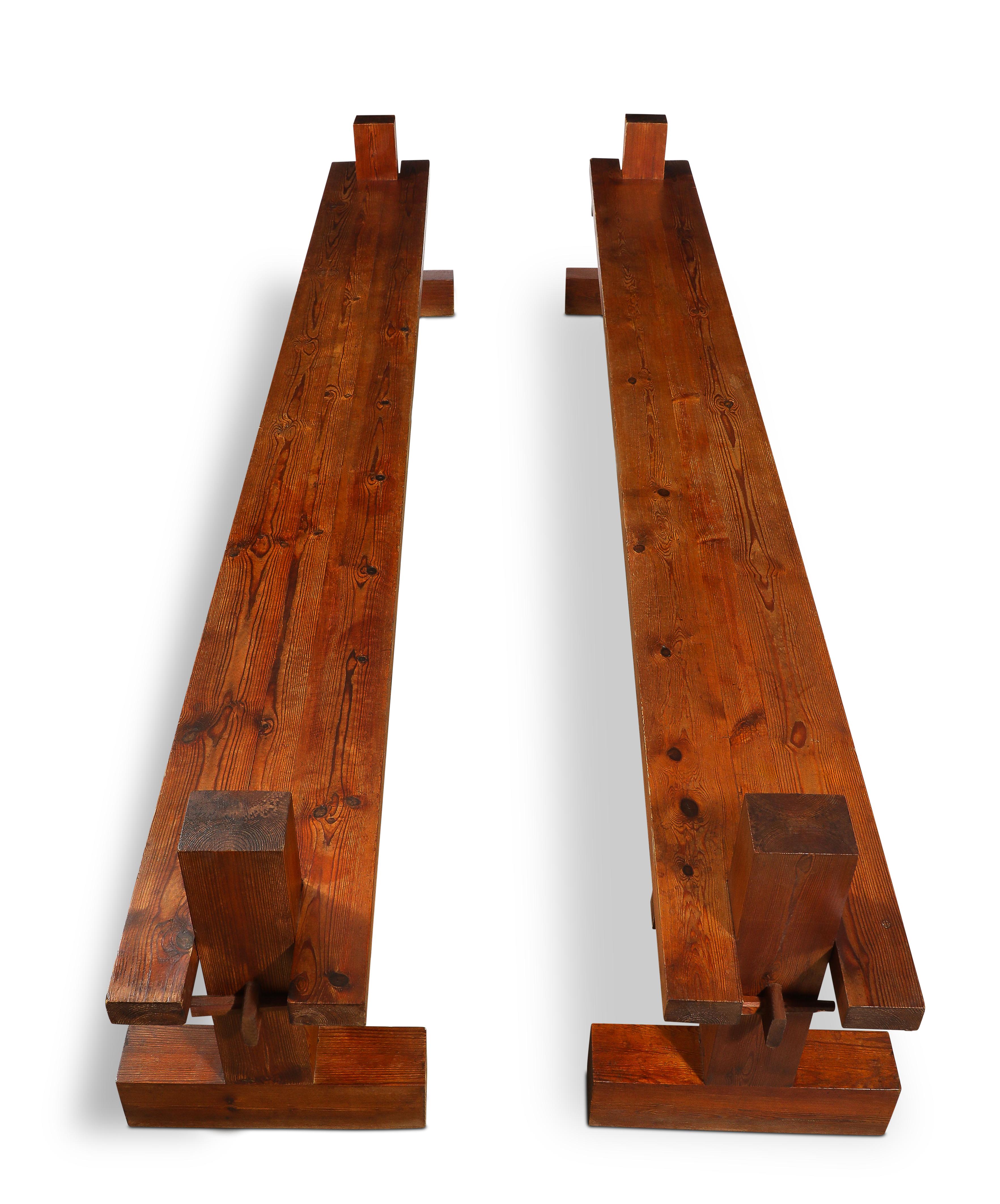 Große brutalistische Bänke, Frankreich 1960er Jahre im Zustand „Gut“ im Angebot in New York, NY