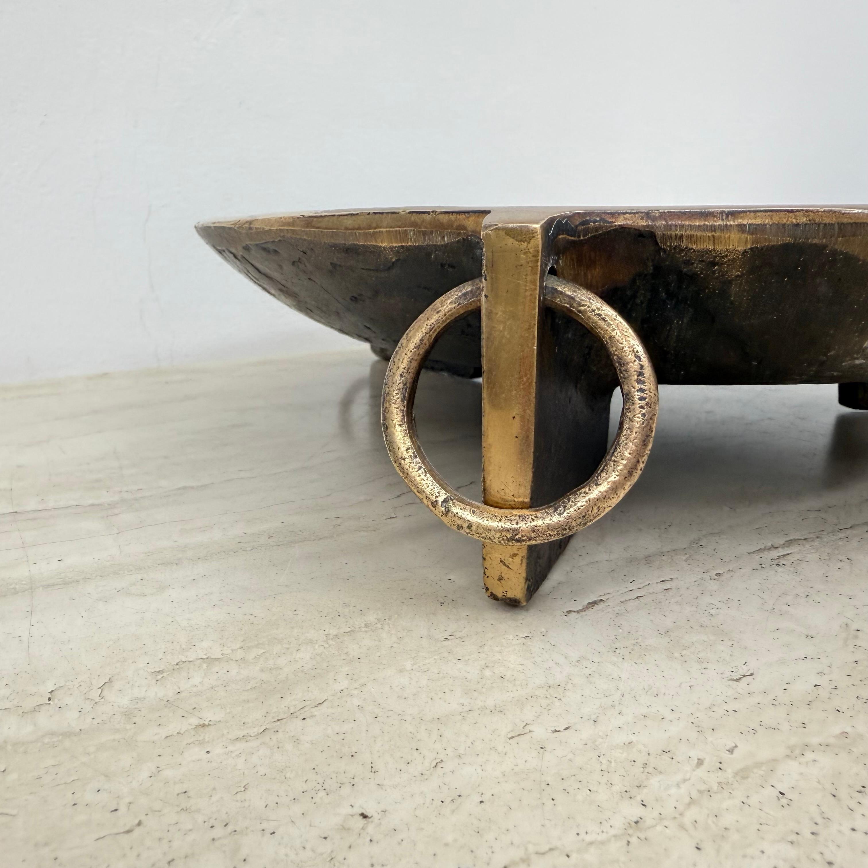 Große brutalistische Bronzeschale, 1970er-Jahre im Angebot 5