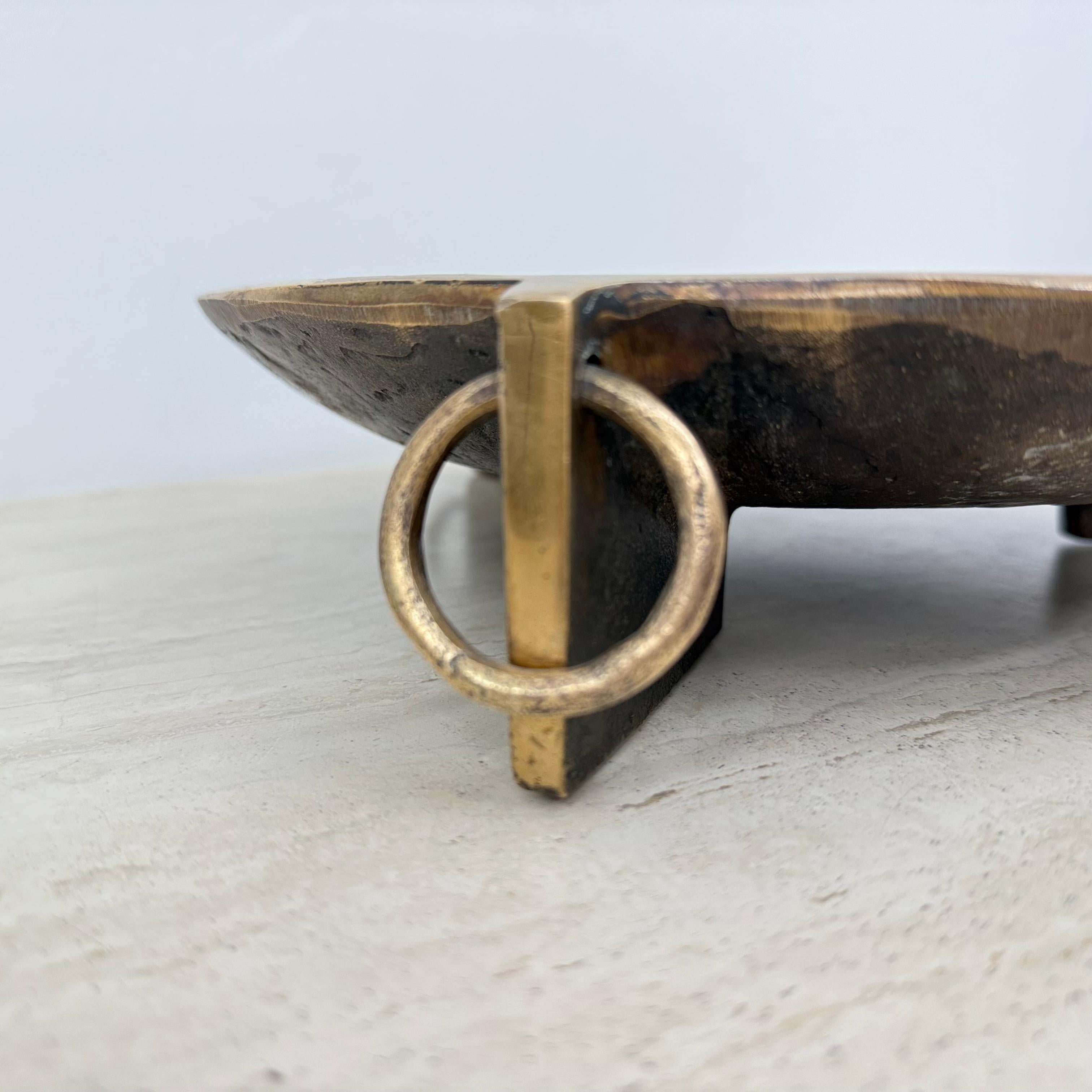 Große brutalistische Bronzeschale, 1970er-Jahre im Angebot 6