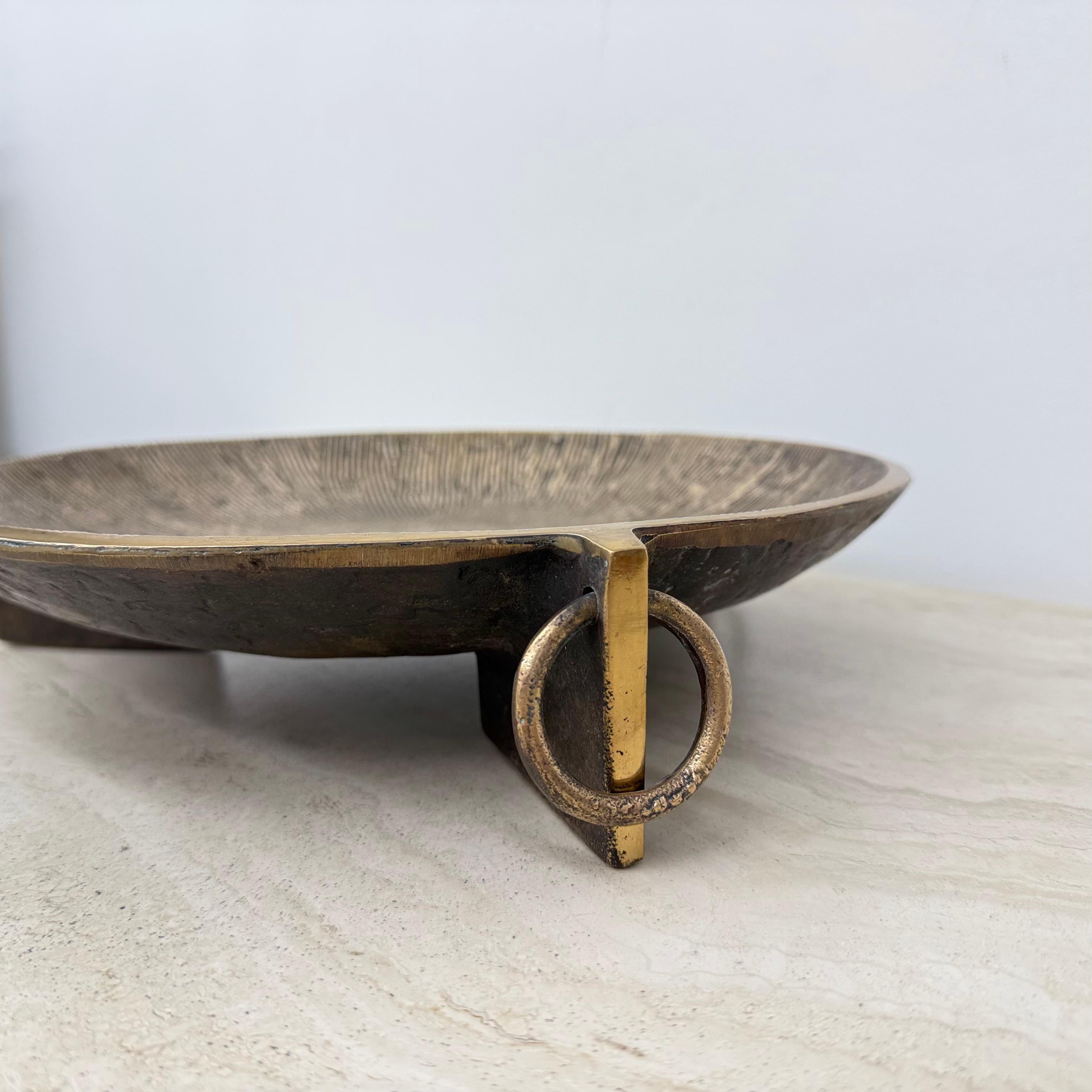 Große brutalistische Bronzeschale, 1970er-Jahre im Angebot 7