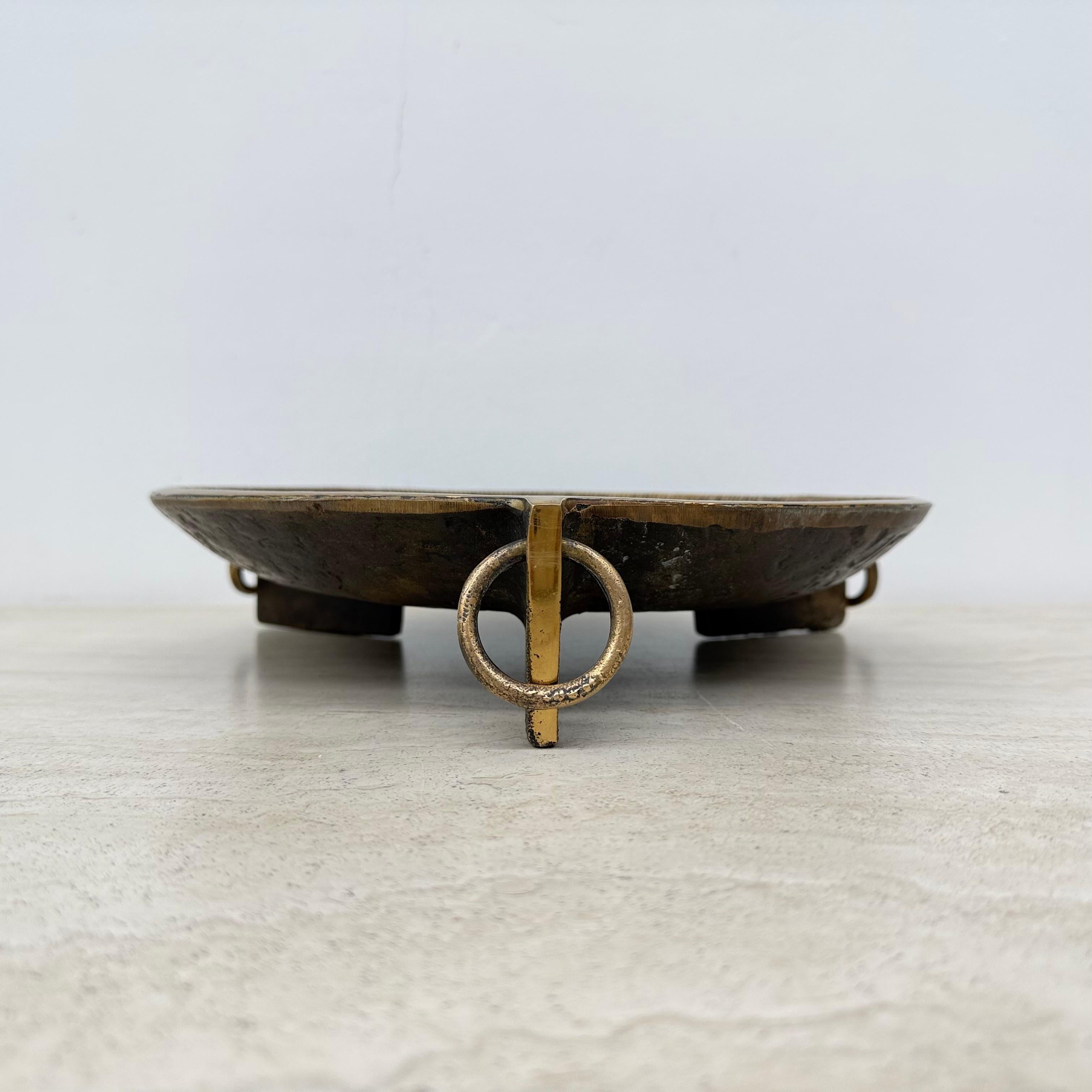 Große brutalistische Bronzeschale, 1970er-Jahre im Angebot 11