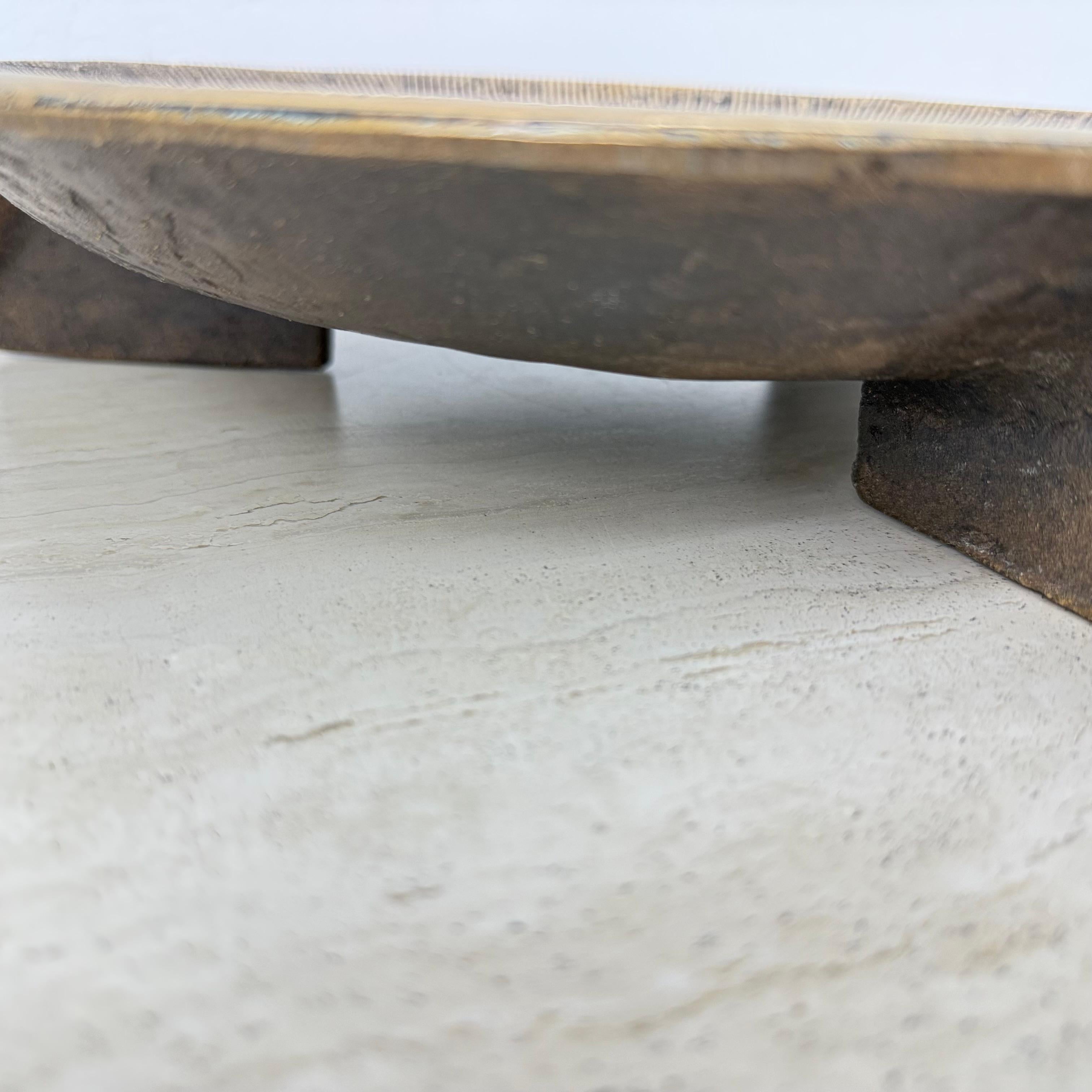 Große brutalistische Bronzeschale, 1970er-Jahre im Angebot 15