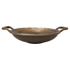 Large brutalist bronze bowl , 1970s