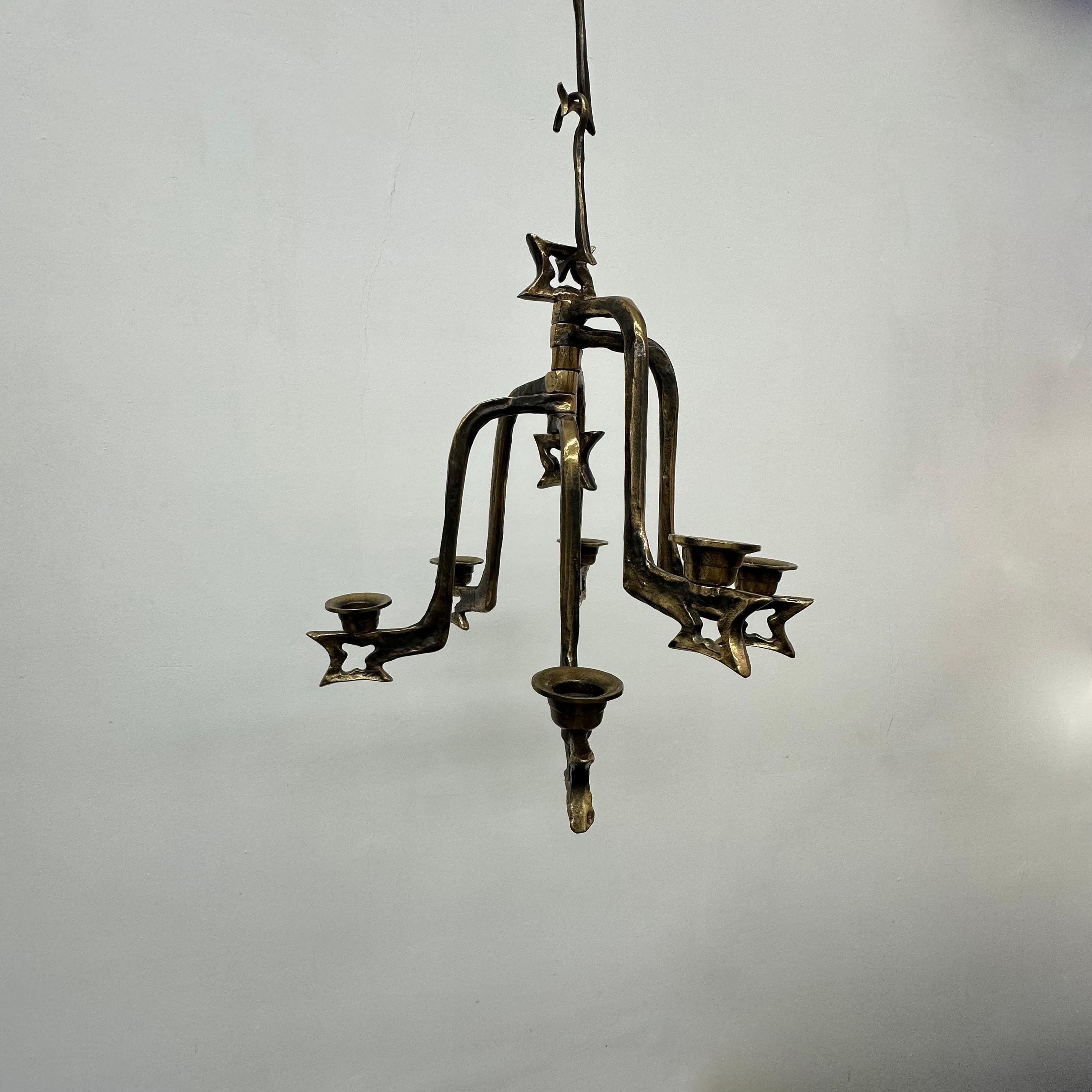 Grand bougeoir brutaliste en bronze, 1970 en vente 7