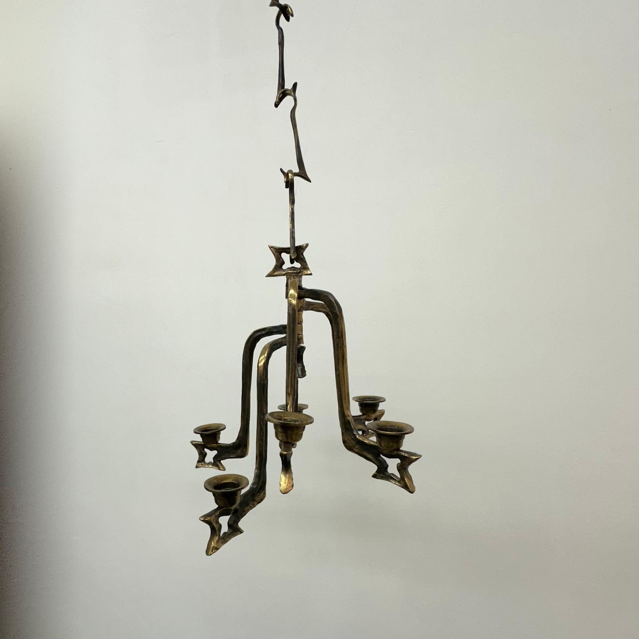 Bronze Grand bougeoir brutaliste en bronze, 1970 en vente