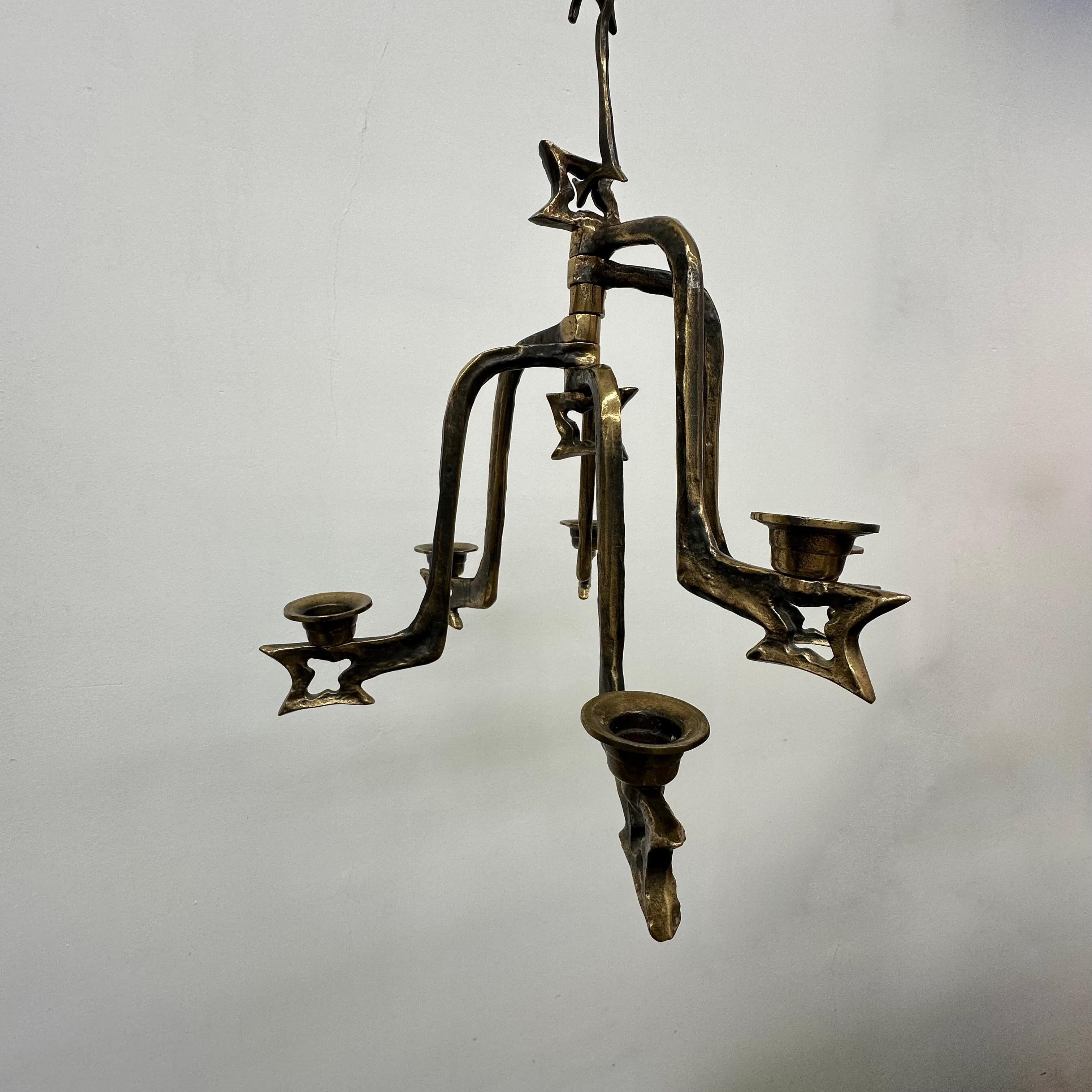 Grand bougeoir brutaliste en bronze, 1970 en vente 1
