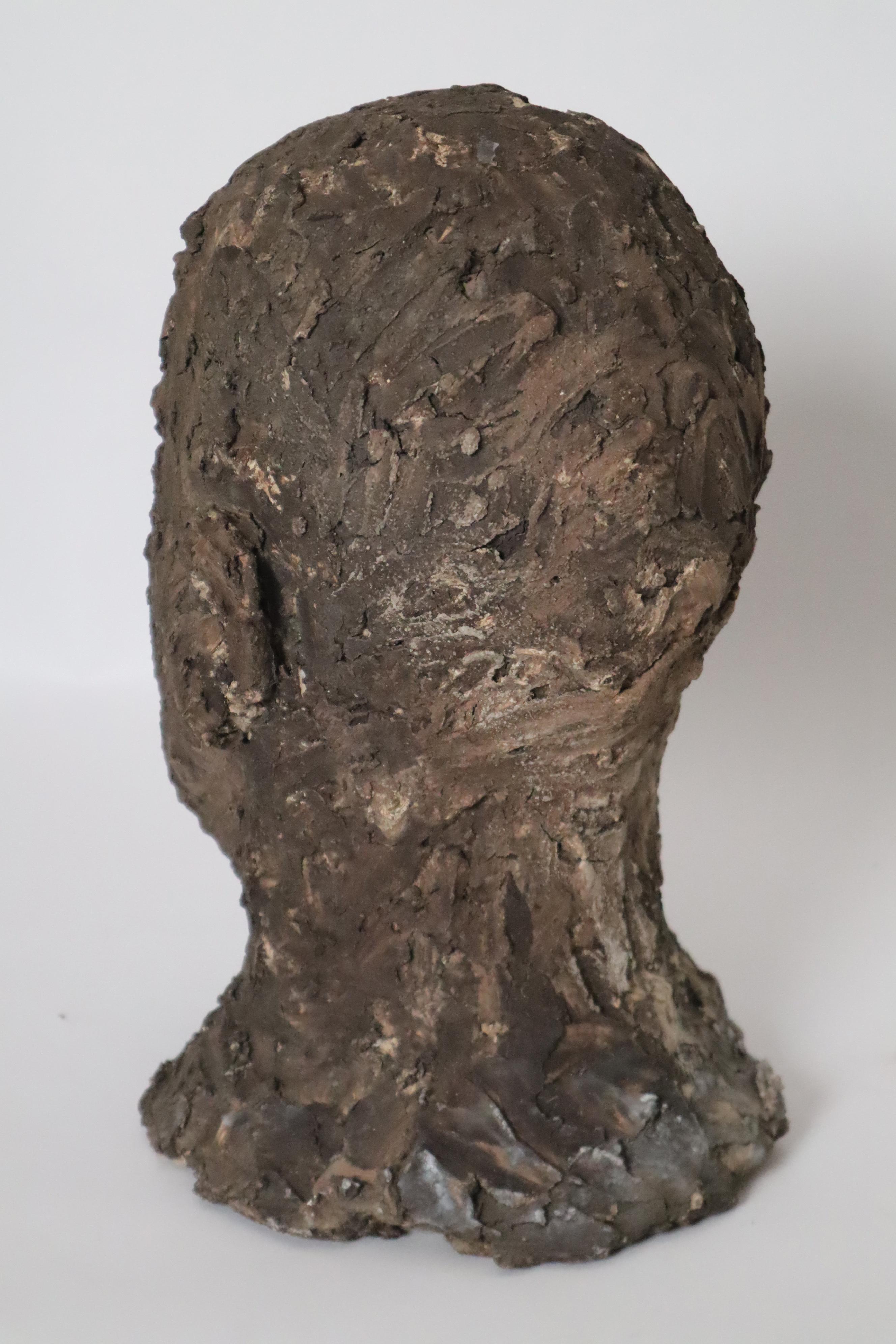 Grande busto brutalista di un uomo nello stile di Alberto Giacometti anni '50 in vendita 2