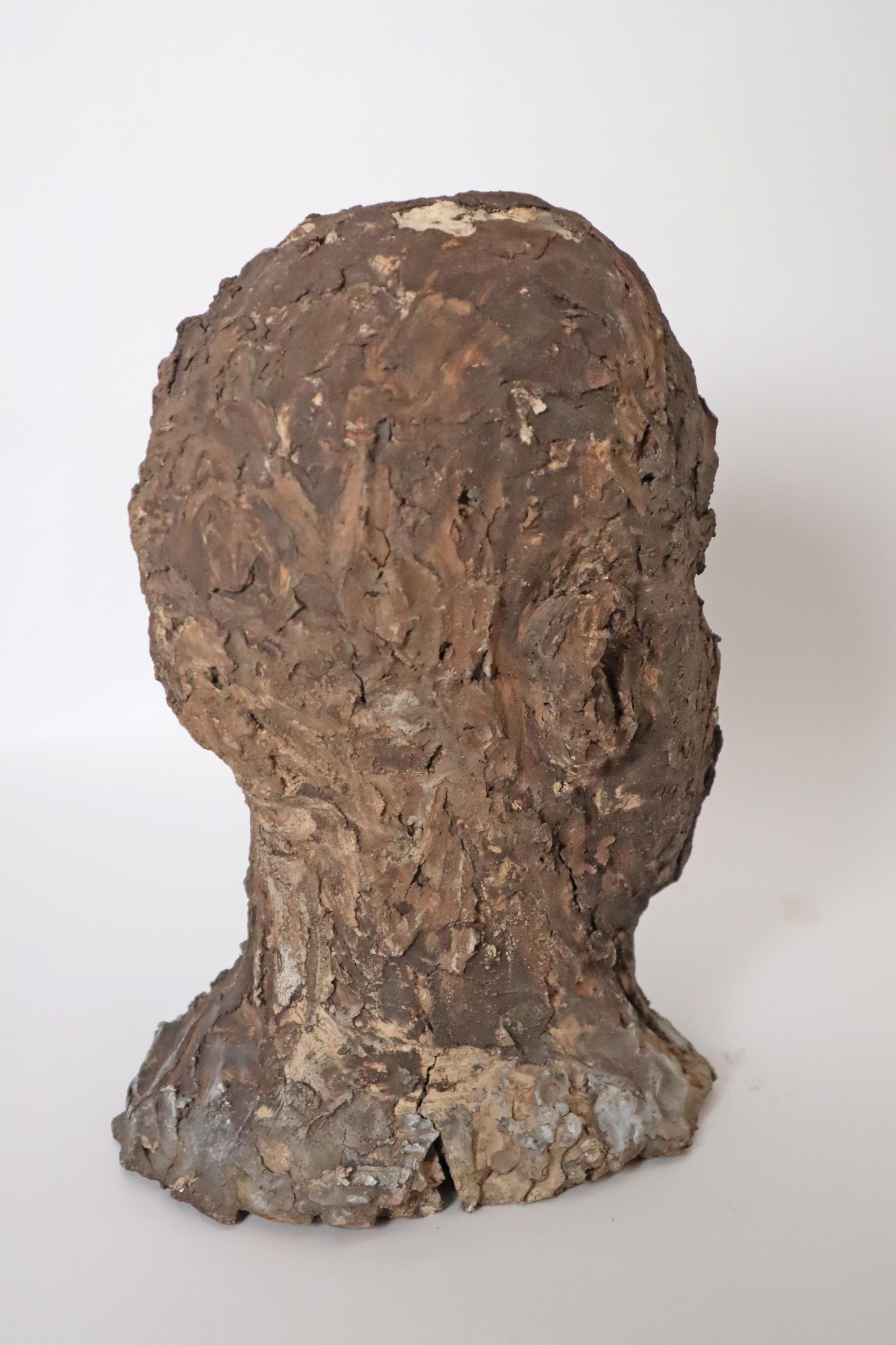 Grande busto brutalista di un uomo nello stile di Alberto Giacometti anni '50 in vendita 5