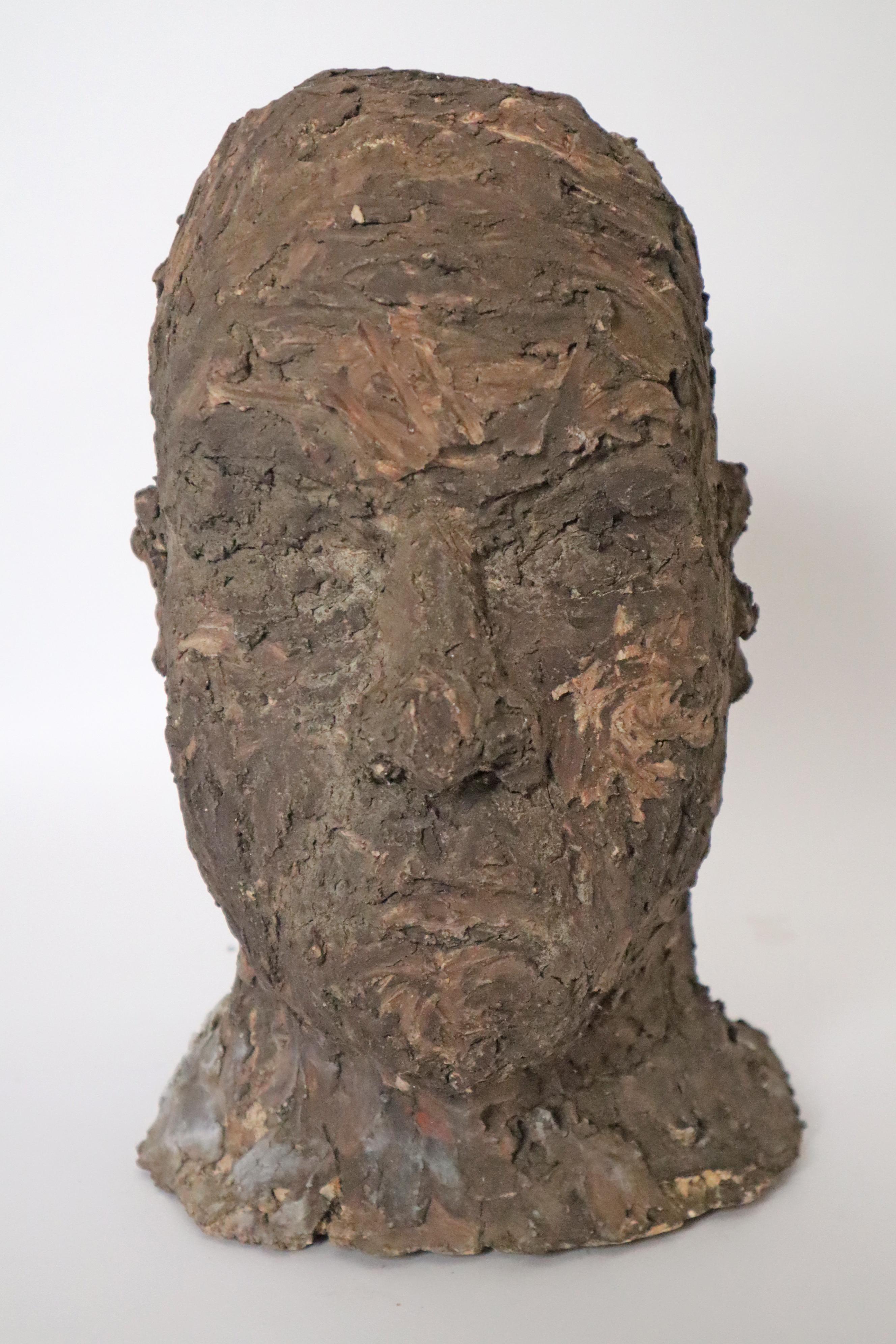Grande busto brutalista di un uomo nello stile di Alberto Giacometti anni '50 in vendita 8
