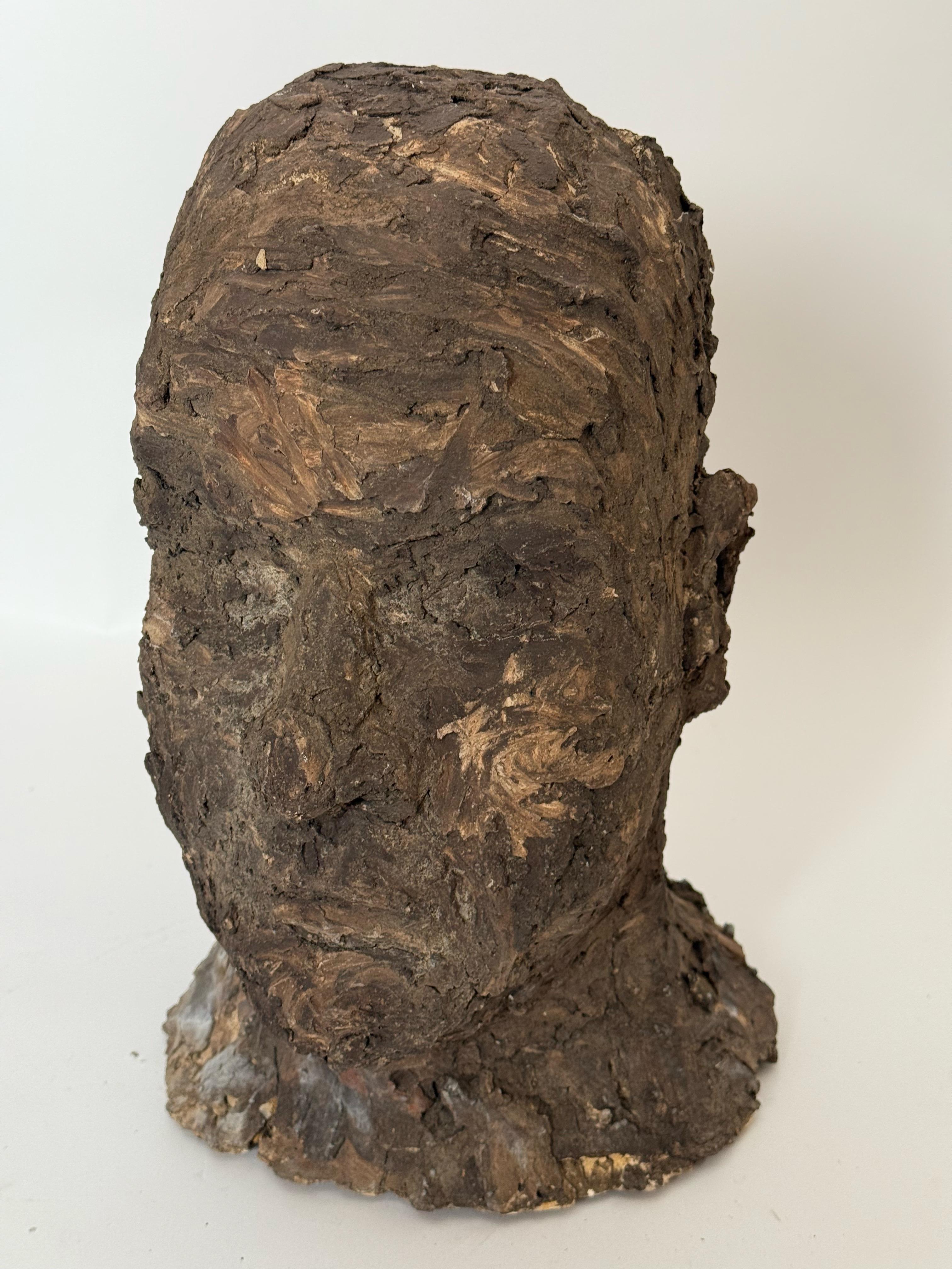 Questa rara testa artistica e di uomo proviene dalla proprietà di una ricca collezione d'arte. L'esecuzione di questo capolavoro è straordinaria: quest'opera d'arte a grandezza naturale è stata realizzata con salsicce di argilla, come si può vedere