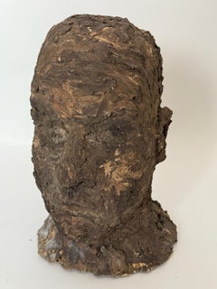 Gran busto brutalista de hombre al estilo de Alberto Giacometti Años 50