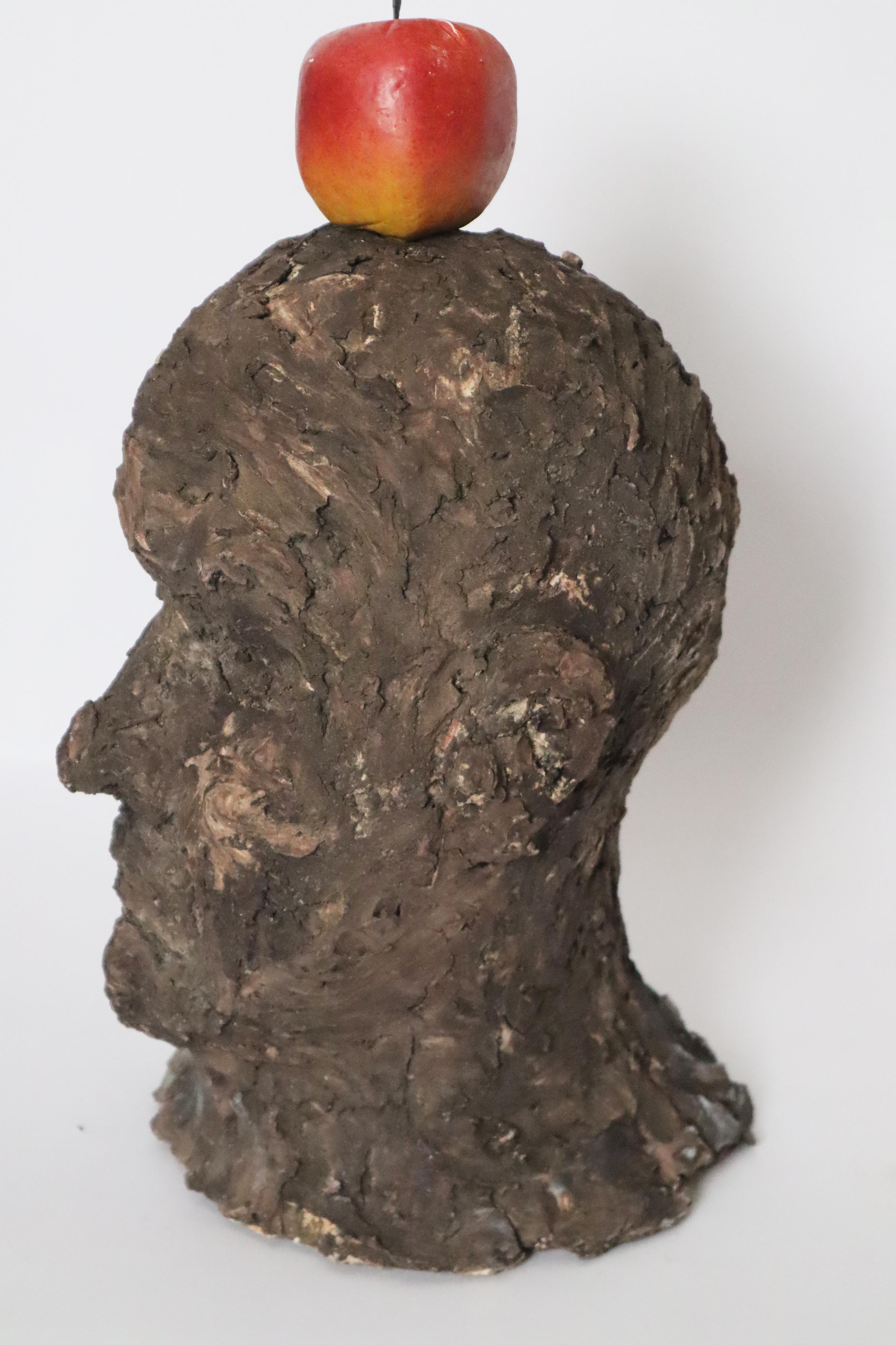 Metà XX secolo Grande busto brutalista di un uomo nello stile di Alberto Giacometti anni '50 in vendita